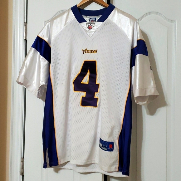 Reebok Brett Favre Minnesota Vikings Jersey Mens Sz 48 White New NWT Sewn #4 - Picture 1 of 10